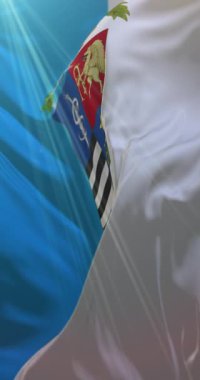 İtalya, Isernia Eyaleti bayrağı. 4K dikey. Döngü