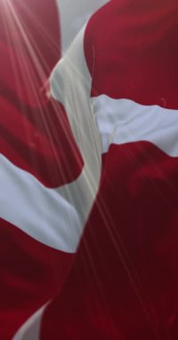 Asti bayrağı, İtalya. 4K dikey. Döngü