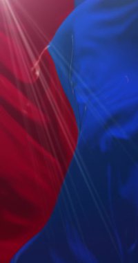 Caserta bayrağı, İtalya. 4K dikey. Döngü