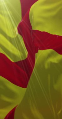 Lodi bayrağı, İtalya. 4K dikey. Döngü