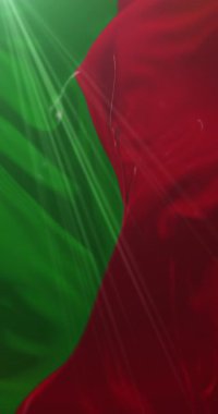 Terni bayrağı, İtalya. 4K dikey. Döngü