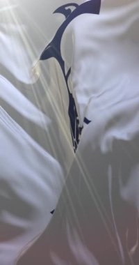 Tottenham Hotspur 'un beyaz bayrağı. İngiltere 'nin döngüsü. 4K dikey. 11/04/2025