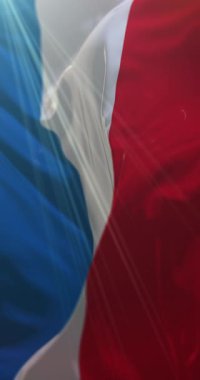 Heilbronn bayrağı, Baden-Wrttemberg, Almanya. Döngü. 4K Dikey