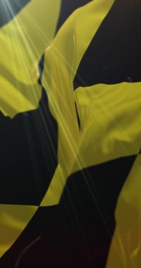 Münih bayrağı, Almanya 'nın Bavyera eyaletinde yer almaktadır. Döngü. 4K Dikey