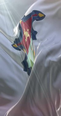 Guatemala bayrağı, Guatemala 'nın başkenti. Döngü. 4K Dikey