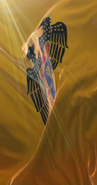 Tolima Departmanı Bayrağı, Kolombiya. Döngü. 4K Dikey