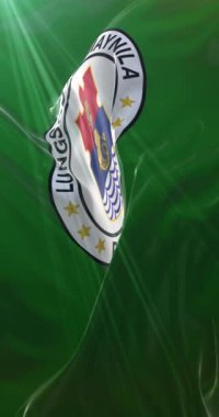 Manila bayrağı, Filipinlerin başkenti. Döngü. 4K Dikey