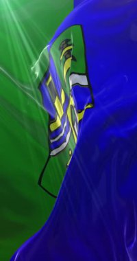 Rabat bayrağı, Fas 'ın başkenti, Loop. 4K Dikey