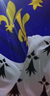 Brest Bölgesi, Belarus bayrağı. Döngü. 4K Dikey