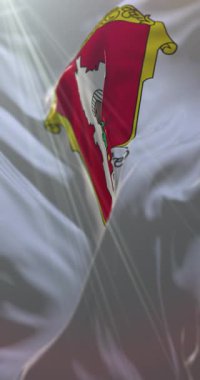 Toluca bayrağı, Meksika. Döngü. 4K Dikey