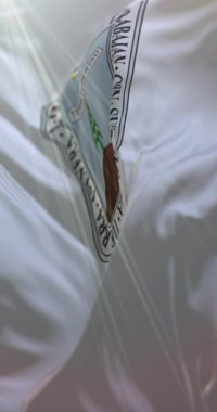 Morelos Bayrağı, Meksika. Döngü. 4K Dikey