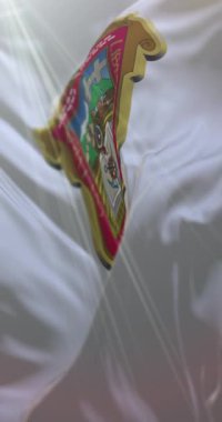 Yeşil noktalı ve bulutlu bir Meksika haritası. Döngü