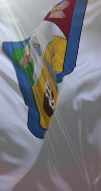 Sonora Bayrağı, Meksika. Döngü. 4K Dikey