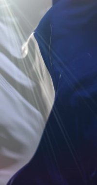 Assen Bayrağı, Drenthe, Hollanda. Döngü. 4K Dikey