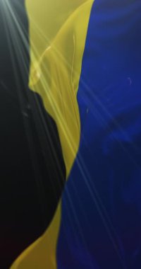 Gelderland Bayrağı, Hollanda. Döngü. 4K Dikey