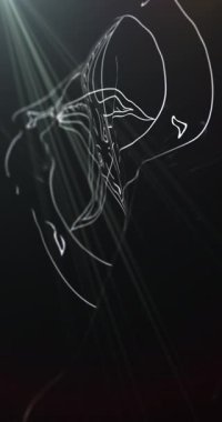 Baphomet sembolü mavi alev. Döngü