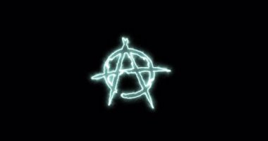 Anarşi sembolü mavi alev. Döngü