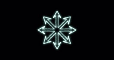 Kaos sembolü mavi alevler. Döngü