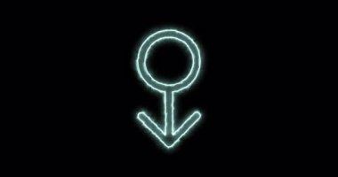 Astroloji sembolü Eris mavi alevli. Döngü