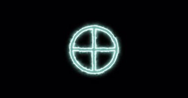 Toprak mavisi alevlerinin simya sembolü. Döngü