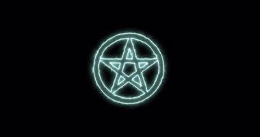 Pentagram wicca mavi alevi. Döngü