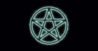 Pentagram wicca mavi alevi. Döngü
