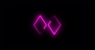 İki pembe elmas parlıyor. Döngü