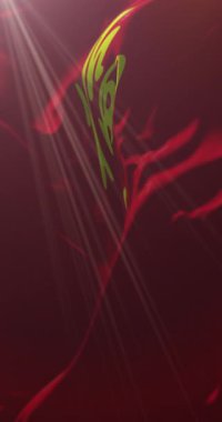 Fujian bayrağı, Çin. 4K dikey. Döngü