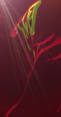 Hunan bayrağı, Çin. 4K dikey. Döngü