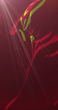 Çin, Sichuan bayrağı. 4K dikey. Döngü