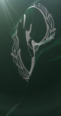 Pakistan, Balochistan bayrağı. 4K dikey. Döngü