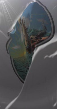 Quimes City bayrağı, Buenos Aires Eyaleti, Arjantin. Döngü. 4K Dikey