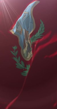 Oruro Departmanı Bayrağı, Bolivya. Döngü. 4K Dikey