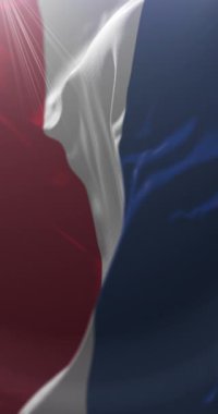 Valledupar Şehir Bayrağı, Cesar, Kolombiya. Döngü. 4K Dikey