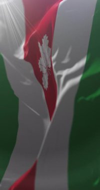 Boyaca Departmanı Bayrağı, Kolombiya. Döngü. 4K Dikey