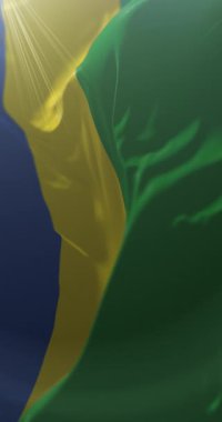 Choco Departmanı Bayrağı, Kolombiya. Döngü. 4K Dikey