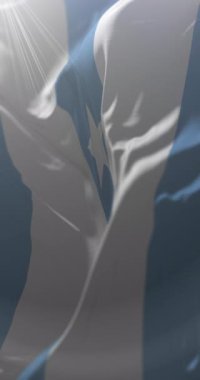 Guayas bayrağı, Ekvador. Döngü. 4K Dikey