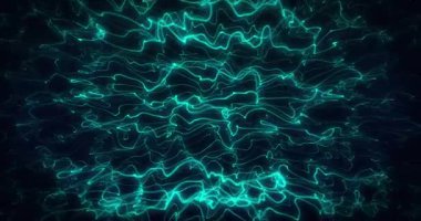 Mavi fraktal çizgiler sallanıyor. Döngü