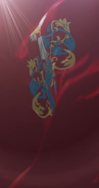 Arequipa bayrağı, Peru. Döngü. 4K Dikey