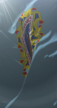 Huancavelica Bayrağı, Peru. Döngü. 4K Dikey