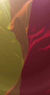 Andahuaylas Eyaleti Bayrağı, Peru. Döngü. 4K Dikey