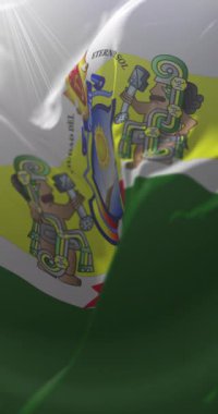 Casma bayrağı, Peru. Döngü. 4K Dikey