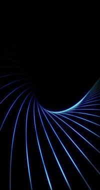 Mavi fraktal çizgiler hareket ediyor. 4K dikey. Döngü