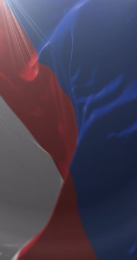 Concepcion Departmanı bayrağı, Paraguay. Döngü. 4K Dikey