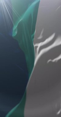 eembucu Departmanı Bayrağı, Paraguay. Döngü. 4K Dikey