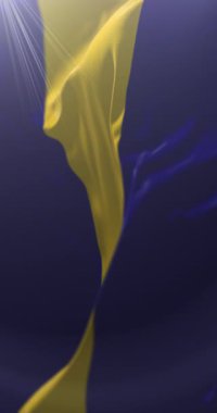 Luque bayrağı, Paraguay. Döngü. 4K Dikey