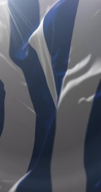 Cerro Largo Departmanı Bayrağı, Uruguay. Döngü. 4K Dikey