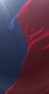 Kartaca bayrağı, Kosta Rika. Döngü. 4K Dikey