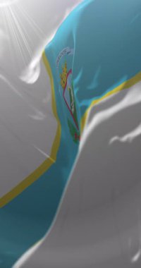 Desamparados bayrağı, El Salvador. Döngü. 4K Dikey