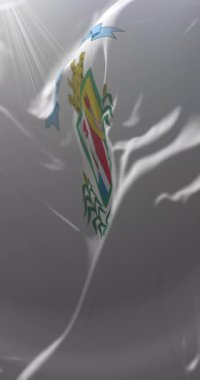 Alajuela Eyaleti, Kosta Rika bayrağı. Döngü. 4K Dikey